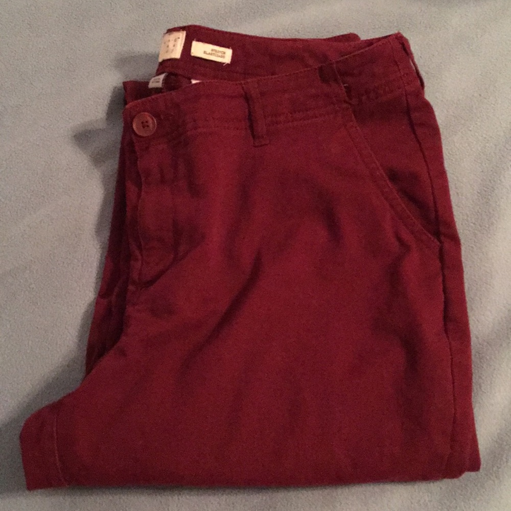 Maroon Chino Pants, Size 10